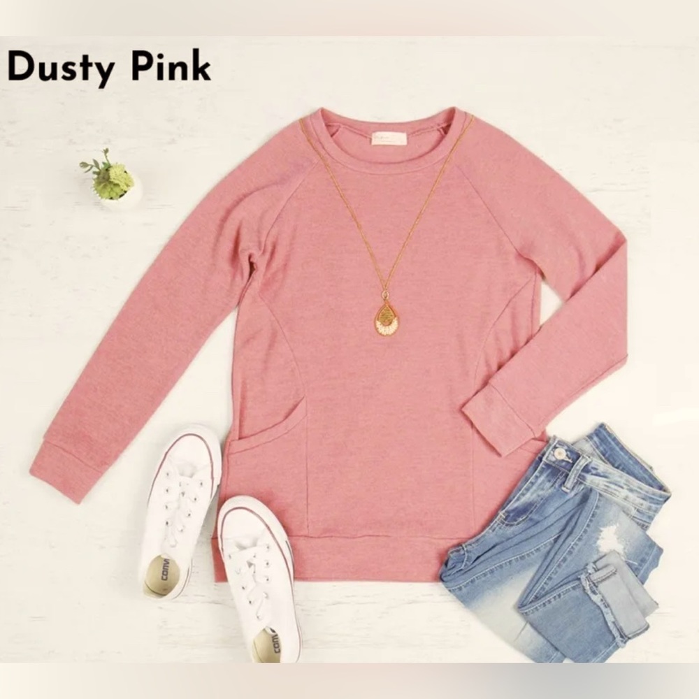 Everyday Long Sleeve Pocket Sweater XL